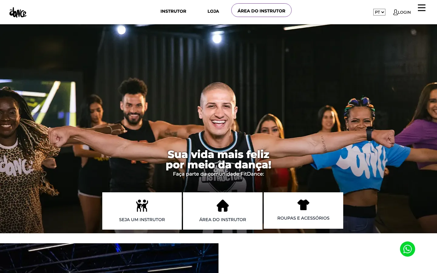 The current FitDance website presenting its dance education programs