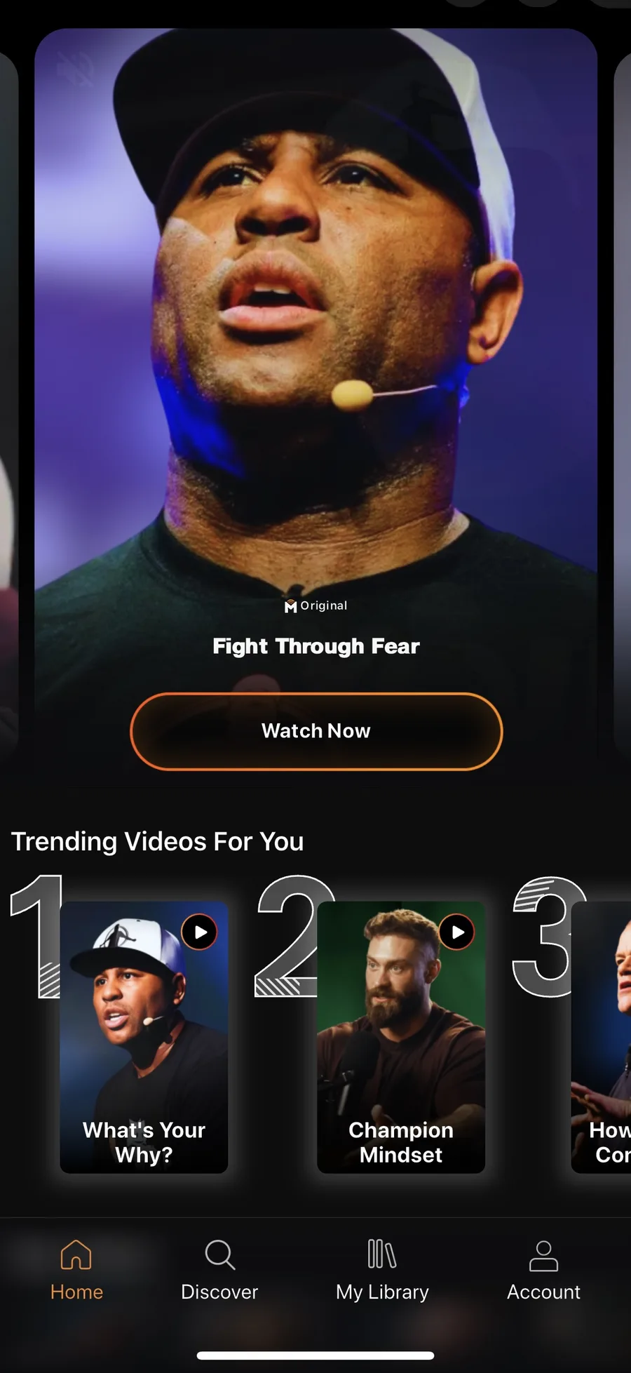 An overview of Mindset app features: a daily feed, a discover view, a personal library, offline downloads and an audio alarm