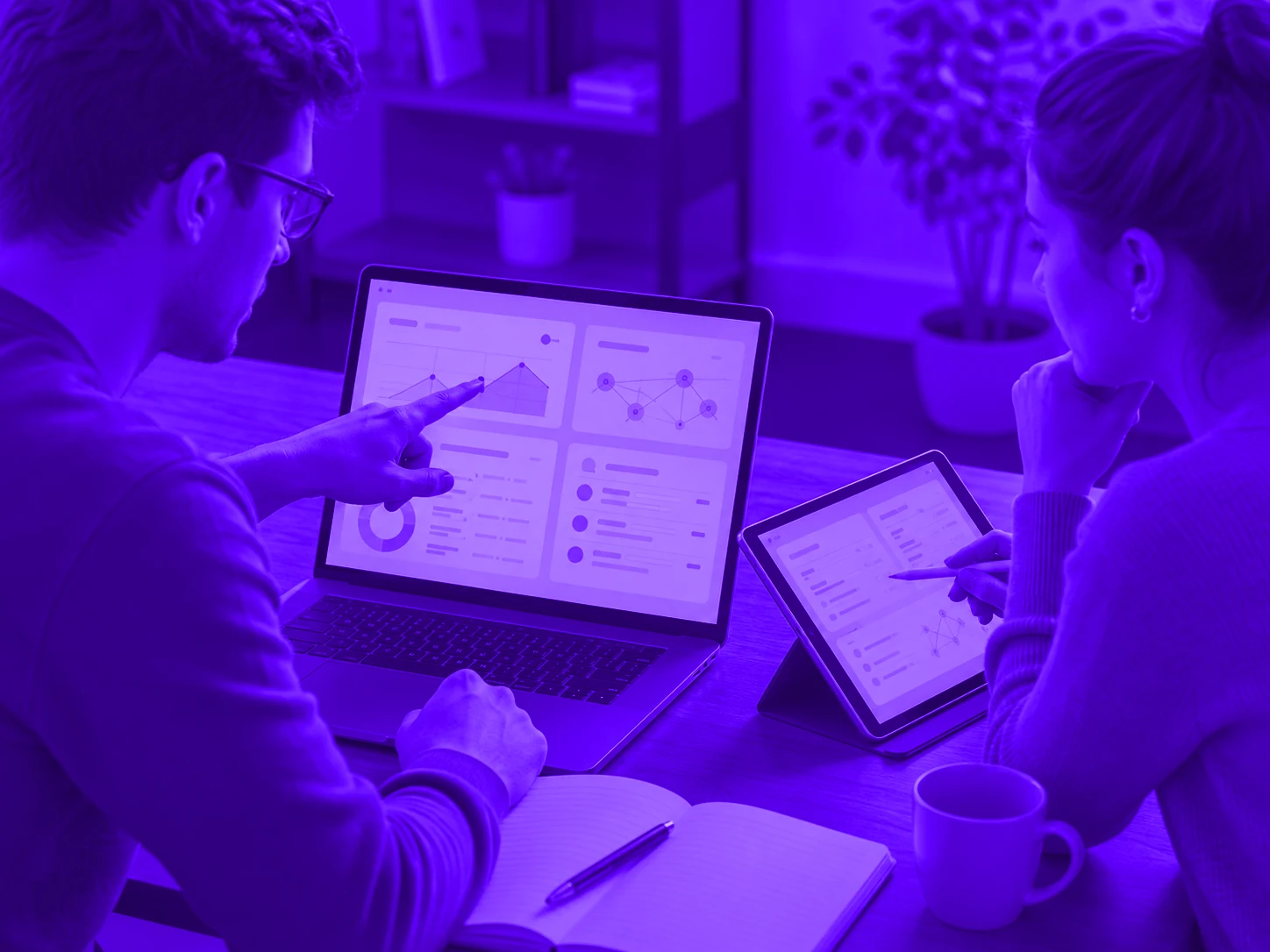 Chedda Finance — team reviewing an AI risk engine screen