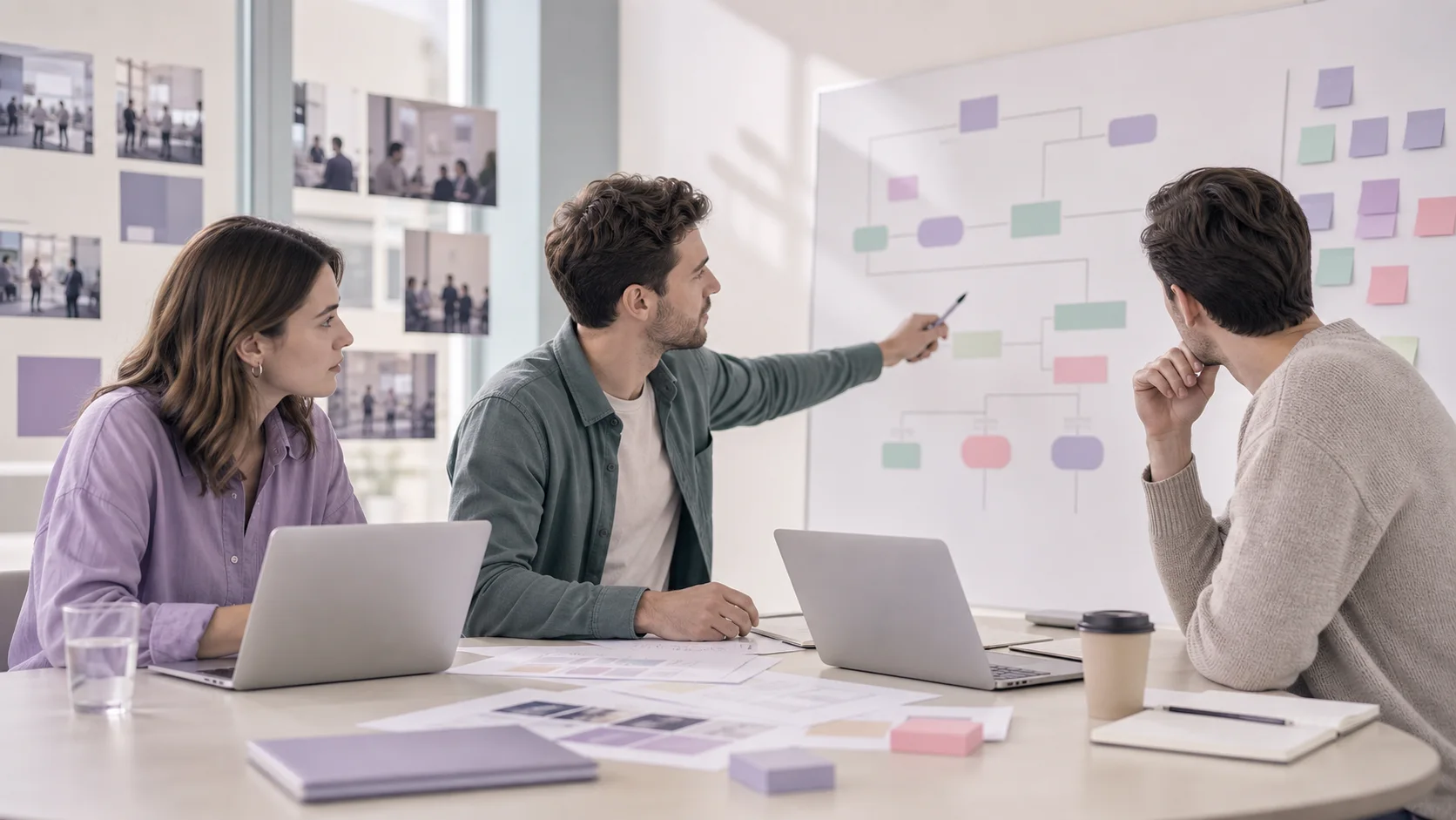 Collaborate — agency operations team reviewing a CRM workflow