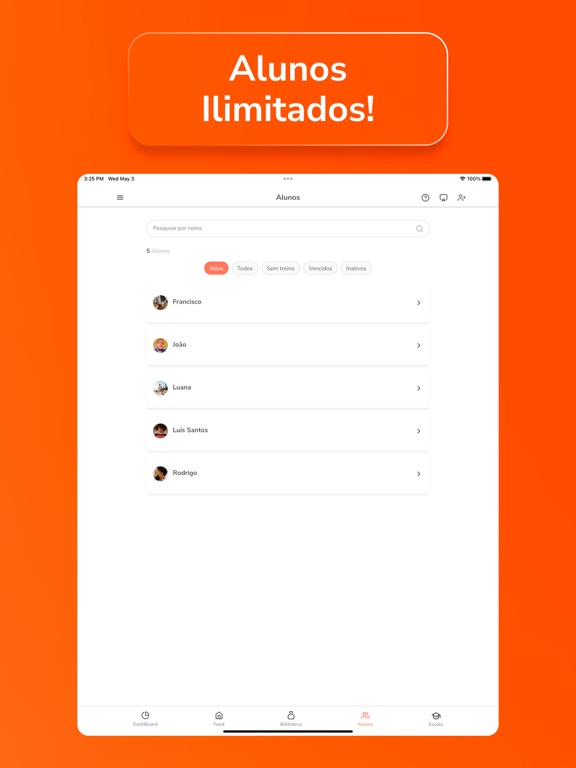 Personal Fit trainer dashboard screenshot